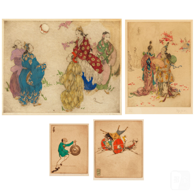 艾倫與西蒙·哈特曼伉儷珍藏 | NINE CHINESE AND ASIAN SUBJECT HAND-COLORED PRINTS - 图6